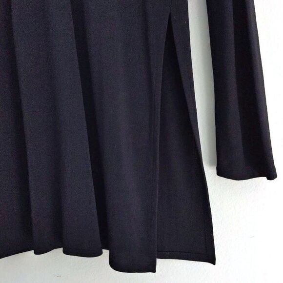 Vintage Yeohlee New York Tunic Blouse Navy Blue Shoulder Pads Size Large - Picture 12 of 14
